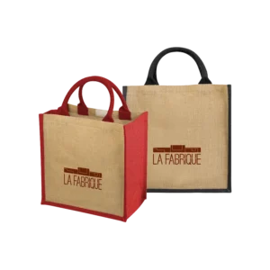 sac en jute avec logo La Fabrique